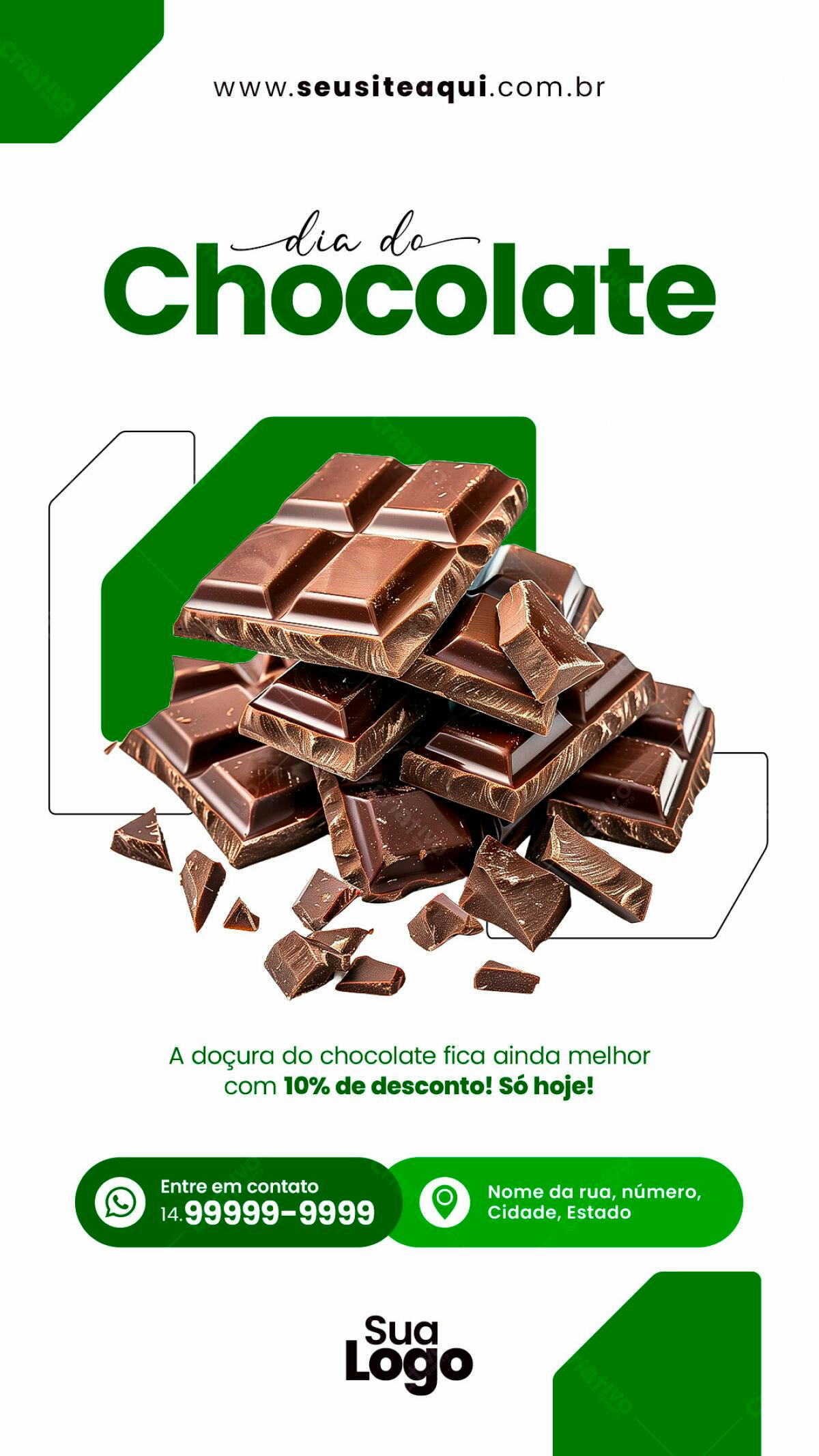 Flyer Dia do Chocolate PSD Editável