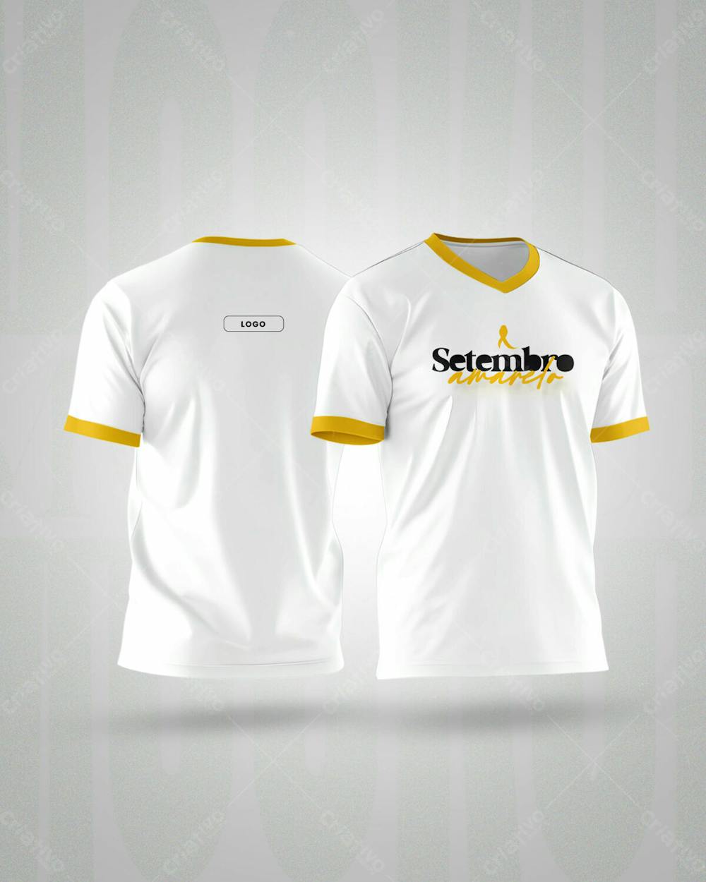 Psd Mockup De Modelo De Camiseta Setembro Amarelo Design Totalmente Editavel T Shirt Template Fully Editable 01