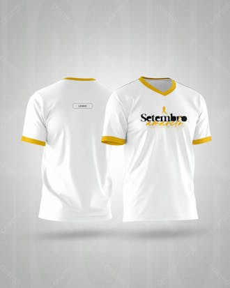 Psd mockup de modelo de camiseta setembro amarelo design totalmente editavel t shirt template fully editable 01