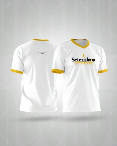 Psd mockup de modelo de camiseta setembro amarelo design totalmente editavel t shirt template fully editable 01