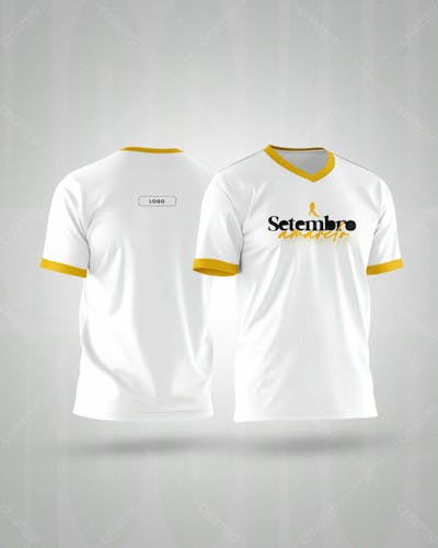 Psd Mockup De Modelo De Camiseta Setembro Amarelo Design Totalmente Editavel T Shirt Template Fully Editable 01