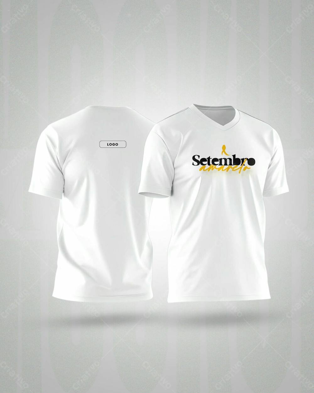 Psd Mockup De Modelo De Camiseta Setembro Amarelo Design Totalmente Editavel T Shirt Template Fully Editable 02