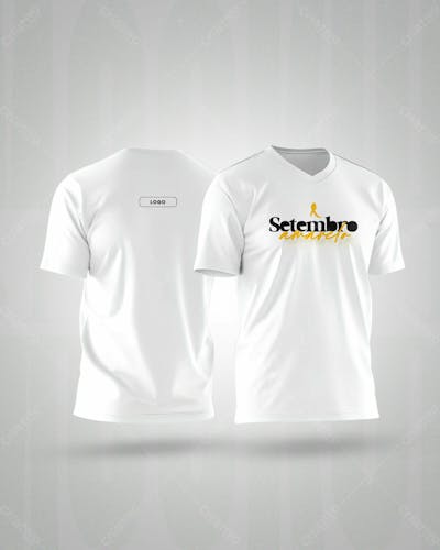 Psd Mockup De Modelo De Camiseta Setembro Amarelo Design Totalmente Editavel T Shirt Template Fully Editable 02