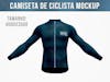 Cyclist t shirt mockup long sleeve front view