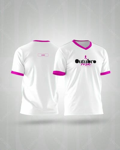 Psd Mockup De Modelo De Camiseta Outubro Rosa Design Totalmente Editavel T Shirt Template Fully Editable 04