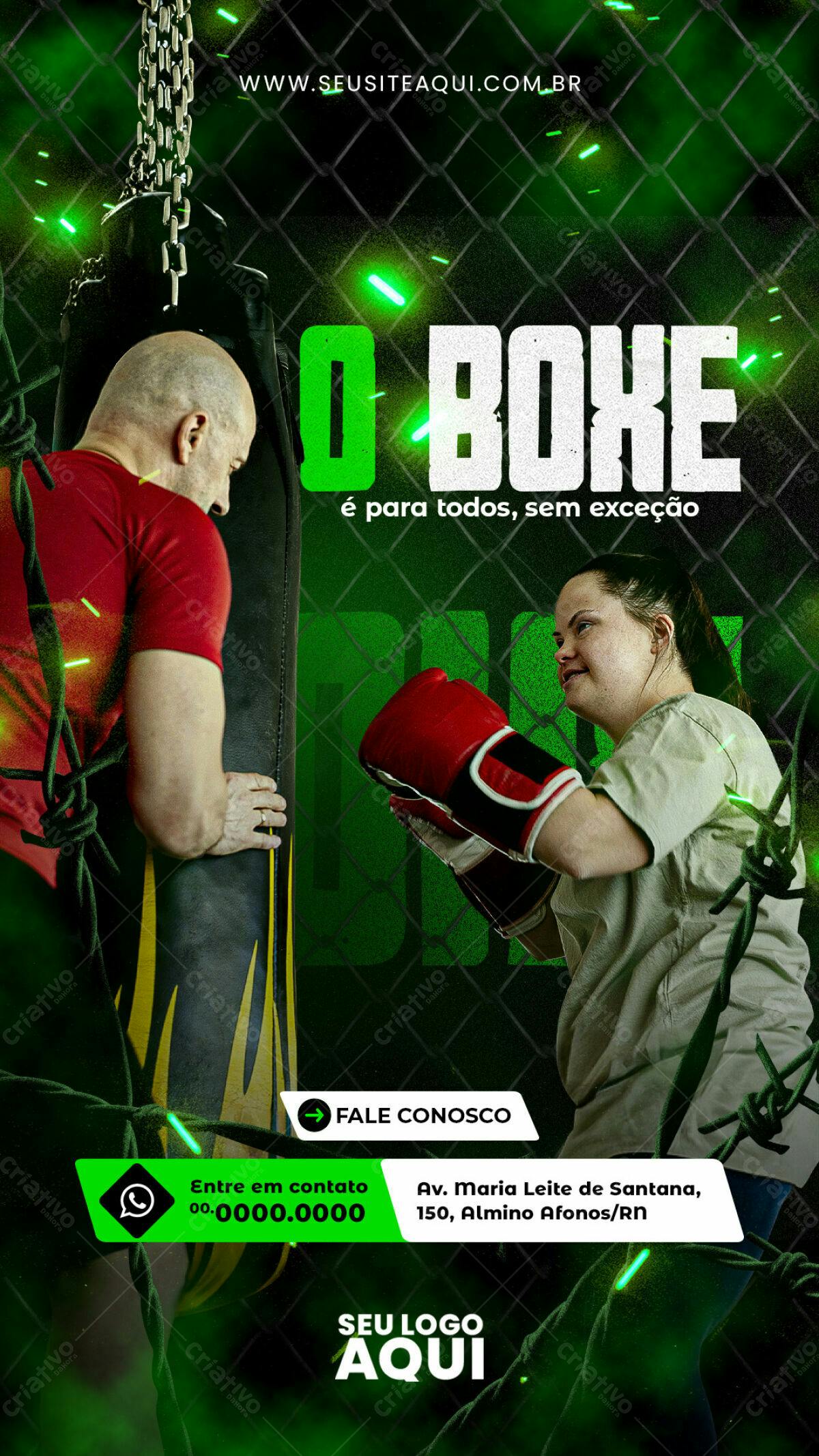 Flyer para Academia de Boxe PSD Editável