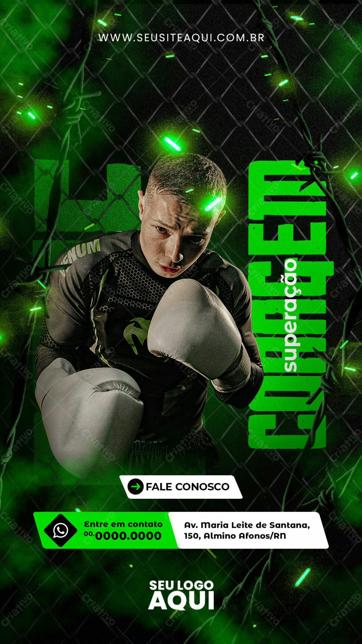Flyer Evento de Boxe PSD Editável