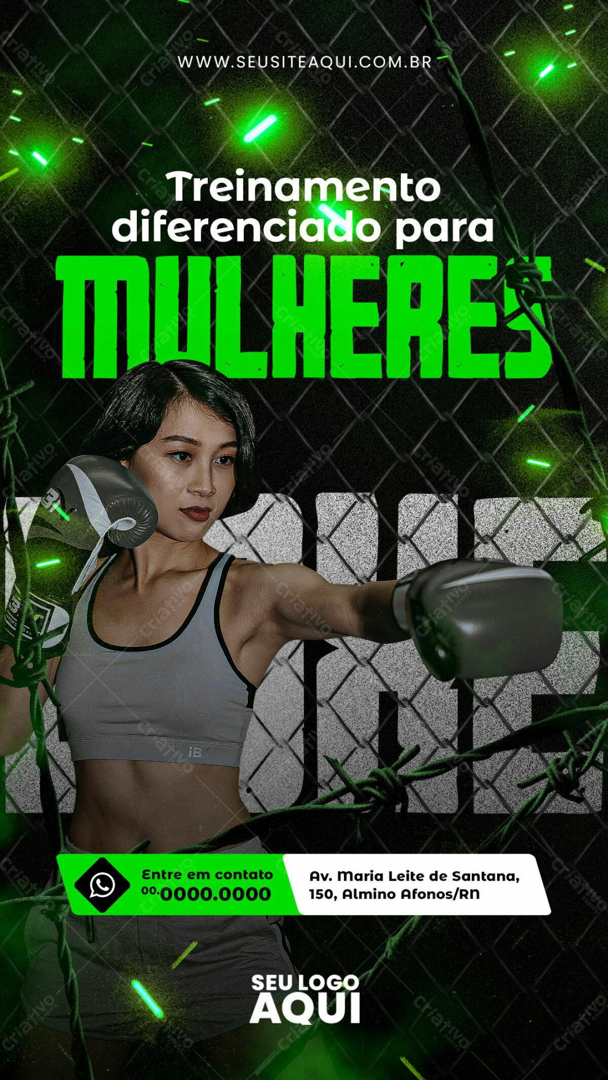 Flyer Treinamento para Mulheres PSD Editável