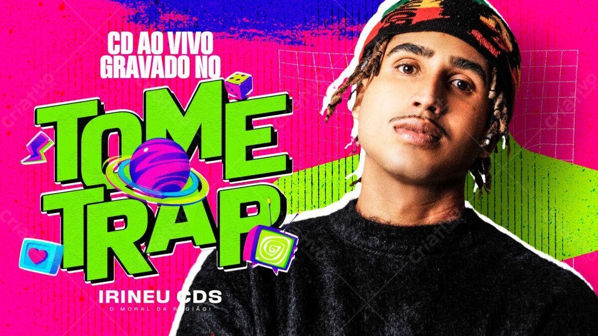 Flyer para Lançamento do CD Tome Trap PSD Editável
