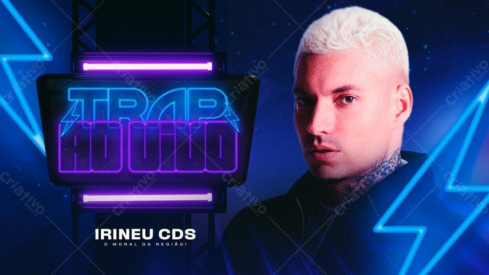 Flyer Thumb Capa Cd Banner Youtube Trap Ao Vivo Filipe Ret Psd Editável