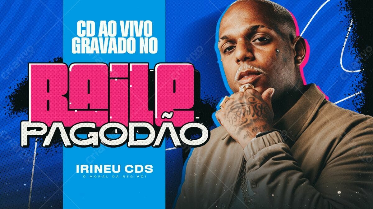 Flyer para Lançamento de CD ao Vivo de Pagode PSD Editável
