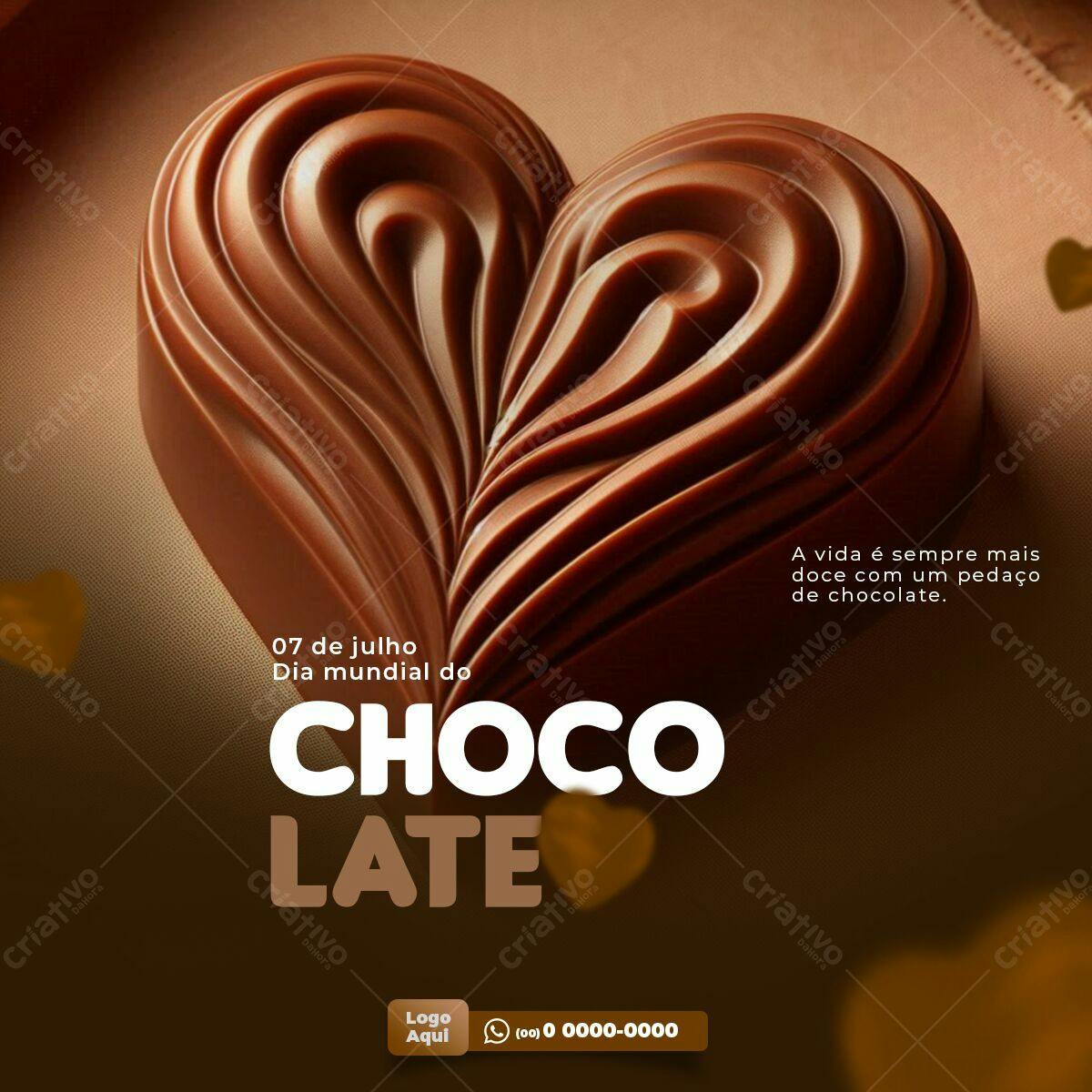 Post para Dia Mundial do Chocolate PSD Editável