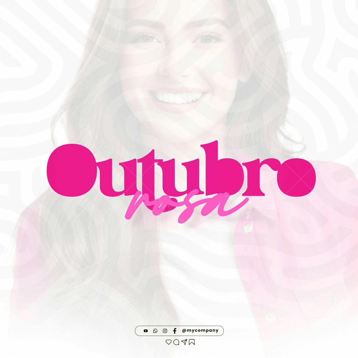 Arte para Outubro Rosa PSD Editável