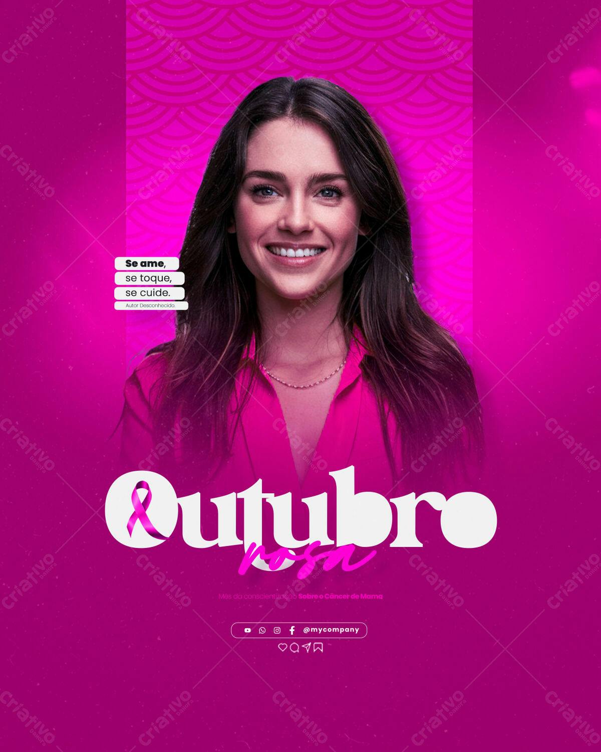 Postagem Outubro Rosa PSD Editável