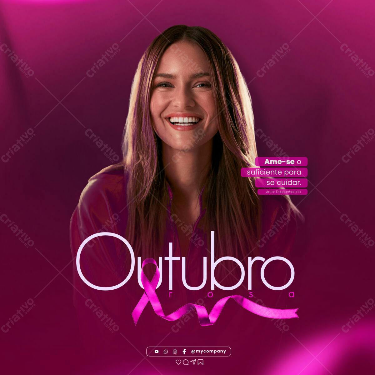 Postagem Outubro Rosa PSD Editável