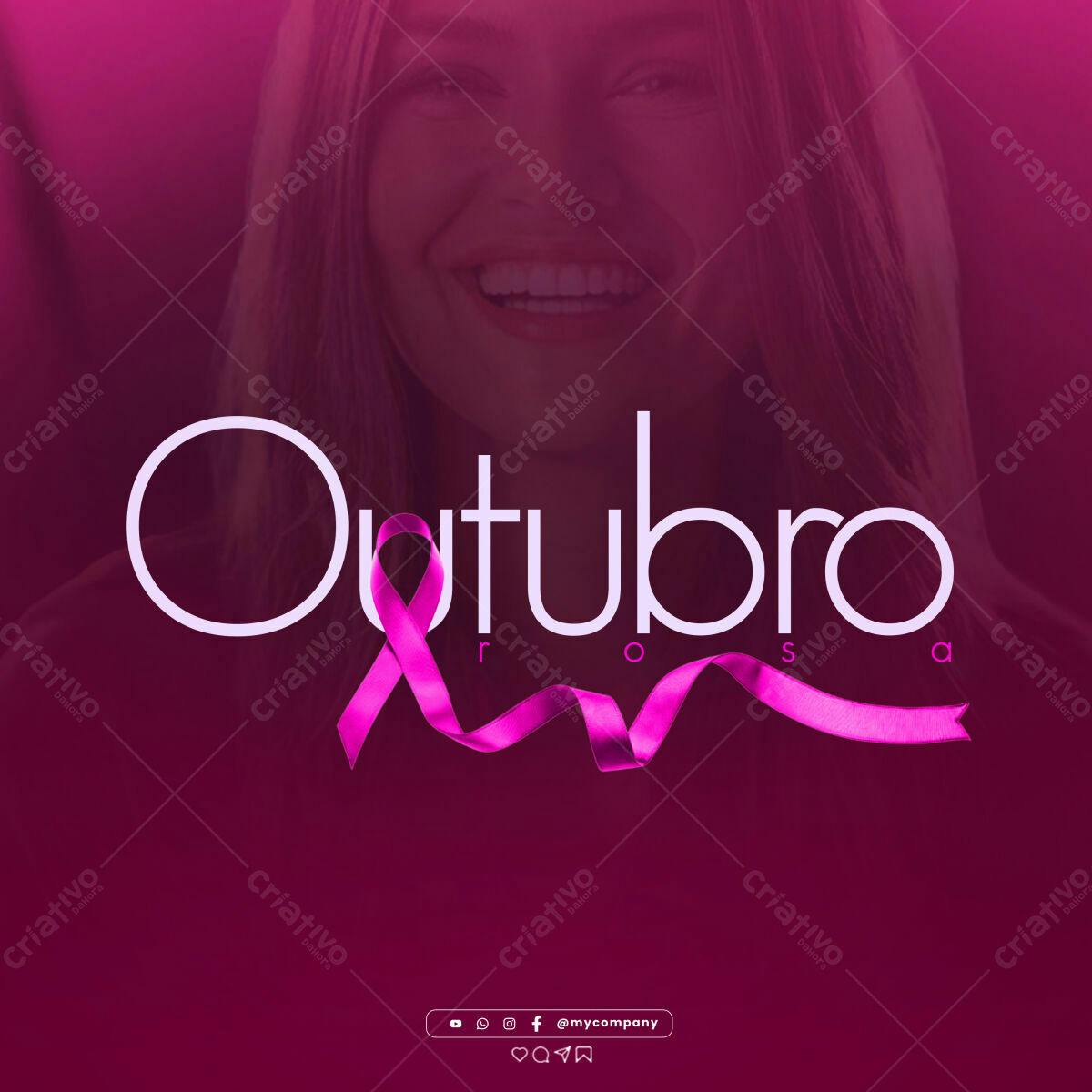 Postagem Outubro Rosa PSD Editável