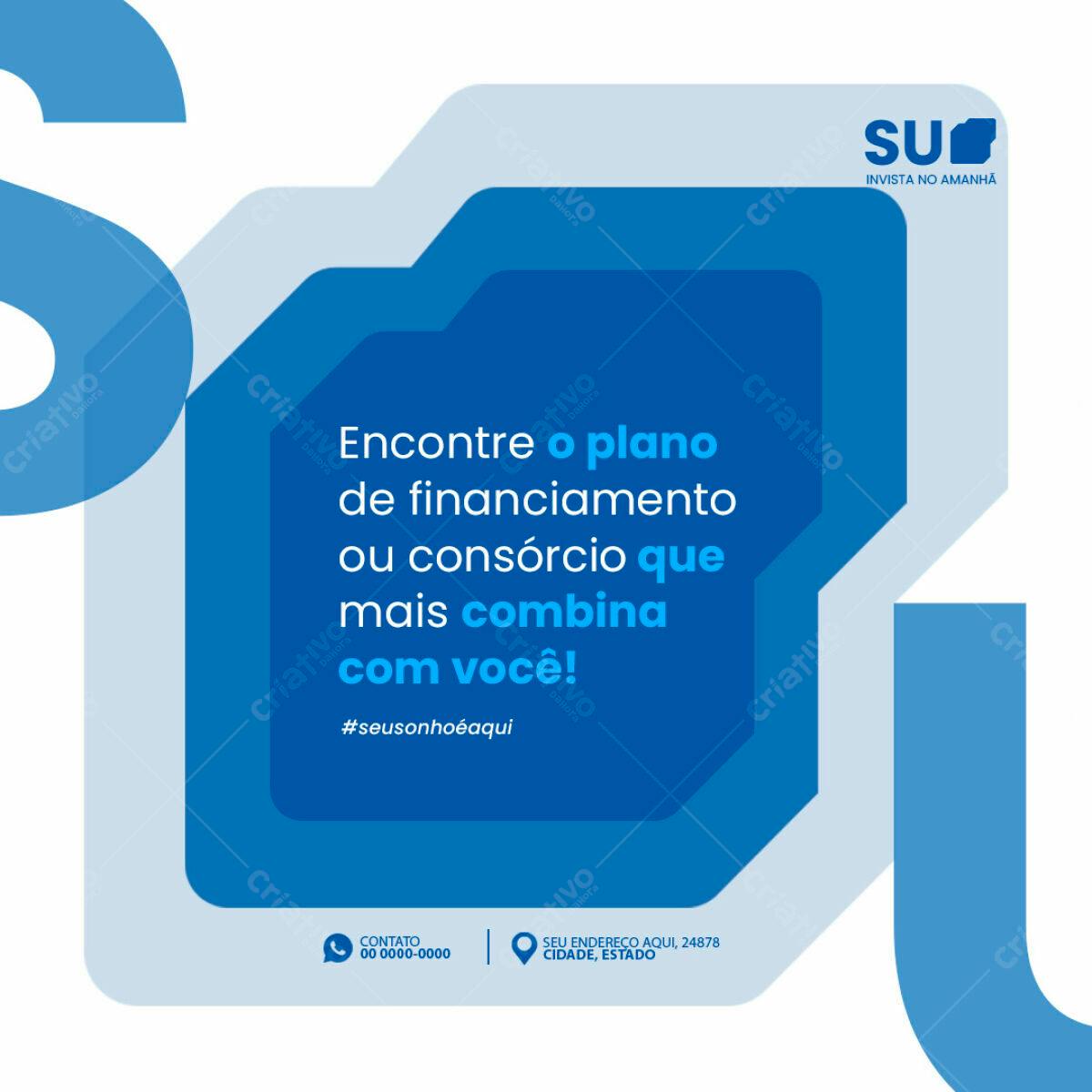 Postagem para Redes Sociais de Financiamento PSD Editável