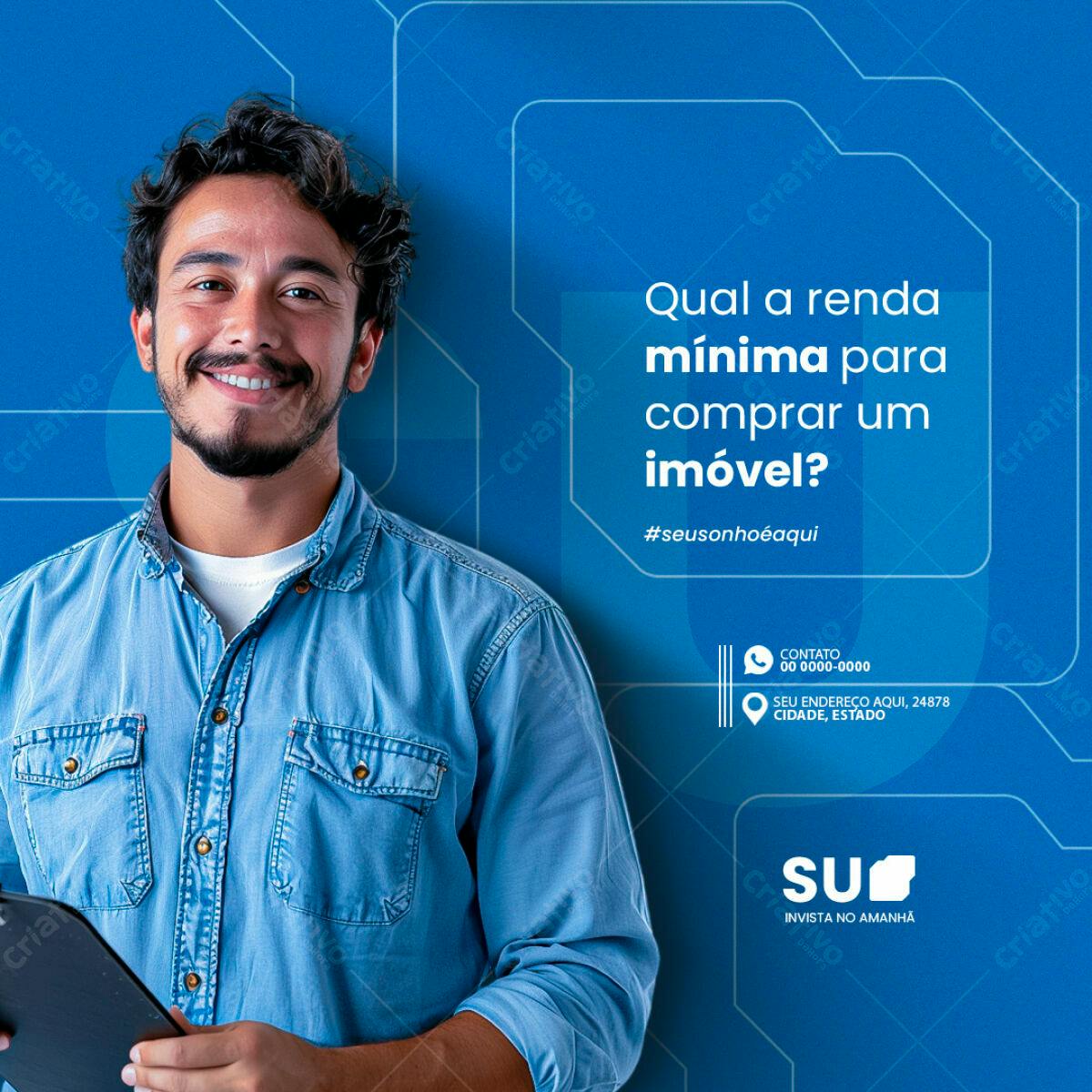 Postagem Mídias Sociais Imóveis PSD Editável