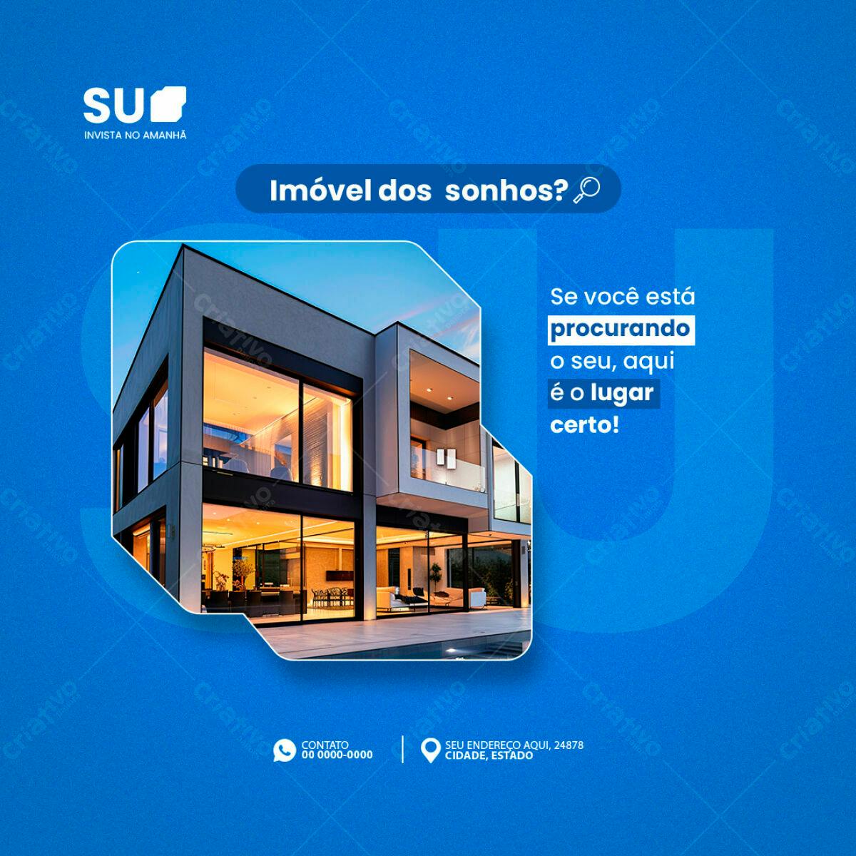 Postagem para Imóveis de Luxo PSD Editável