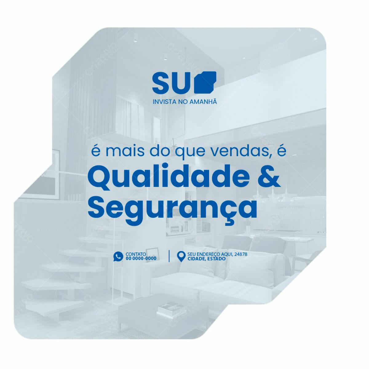 Flyer Imobiliária Qualidade e Segurança PSD Editável