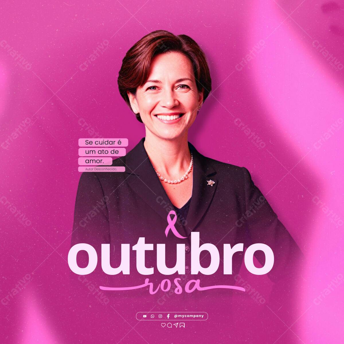 Postagem Outubro Rosa PSD Editável