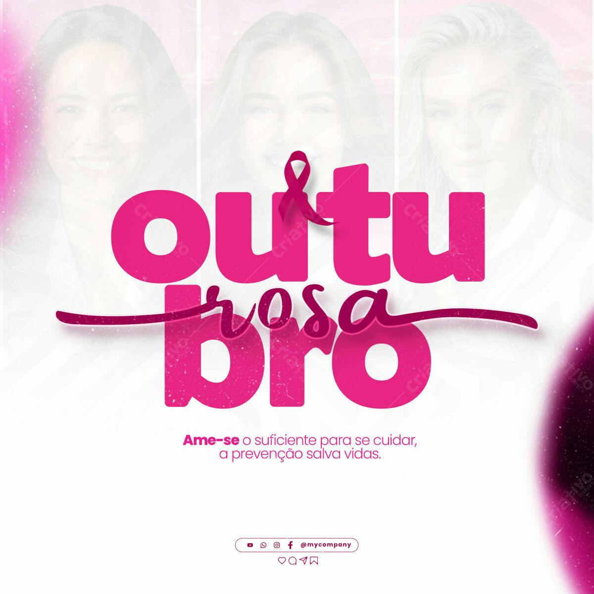 Postagem Outubro Rosa PSD Editável