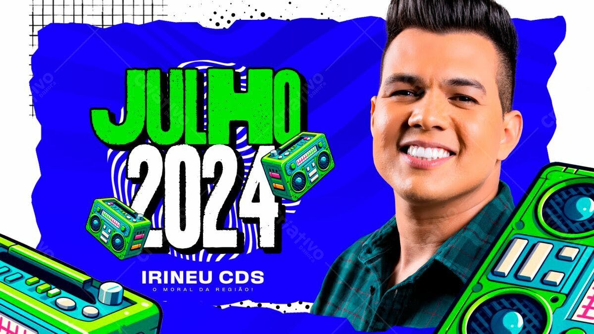 Flyer para Shows de Irineu CDS Julho 2024 PSD Editável