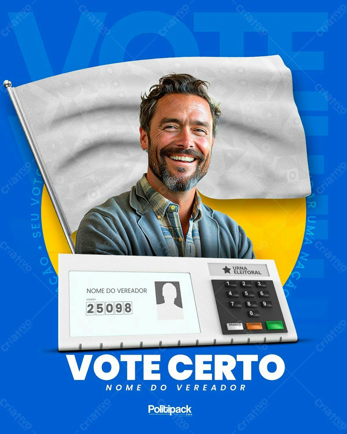 PSD para Campanha Eleitoral PSD Editável
