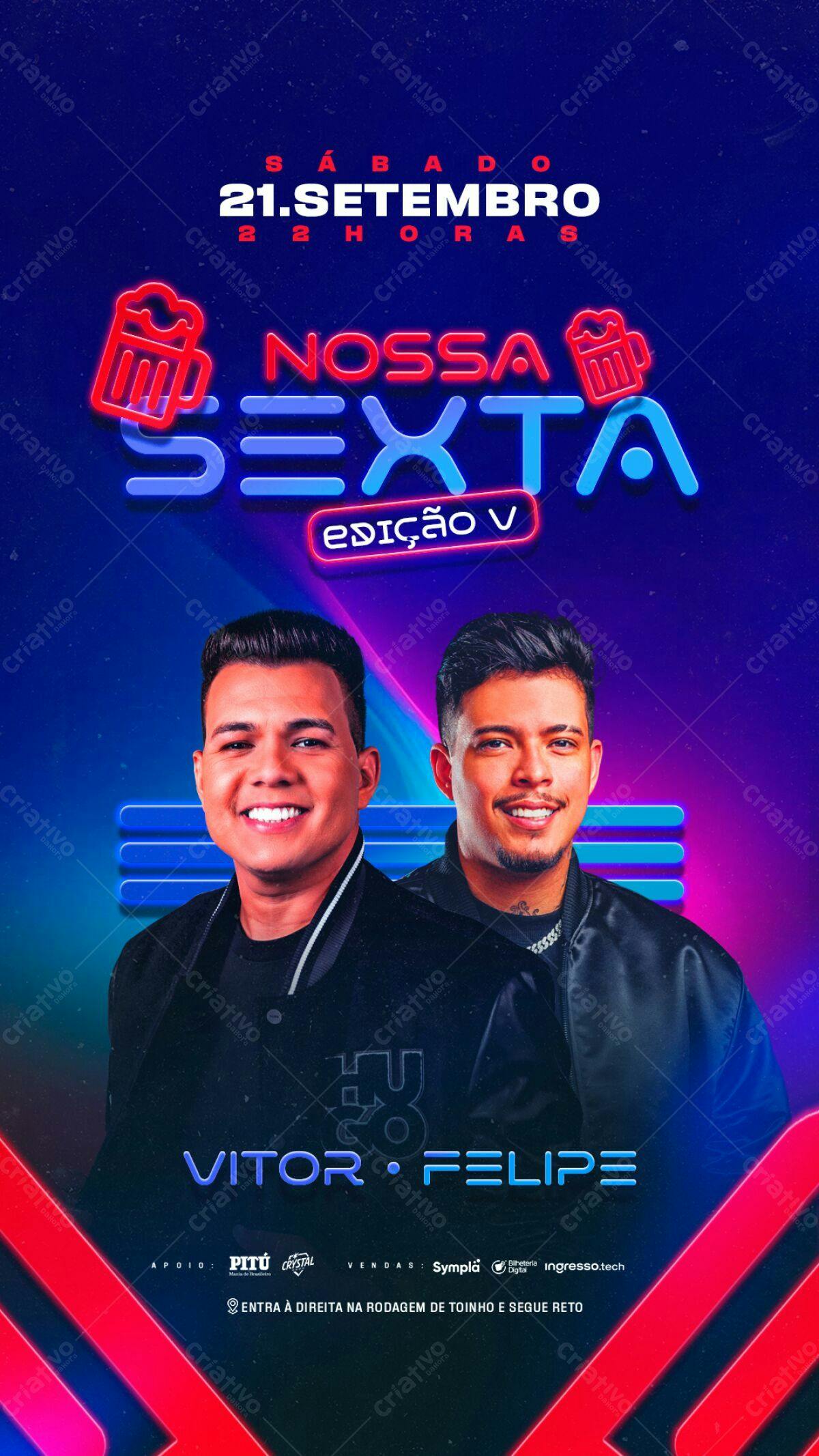 Flyer Festa Nossa Sexta Edição V PSD Editável