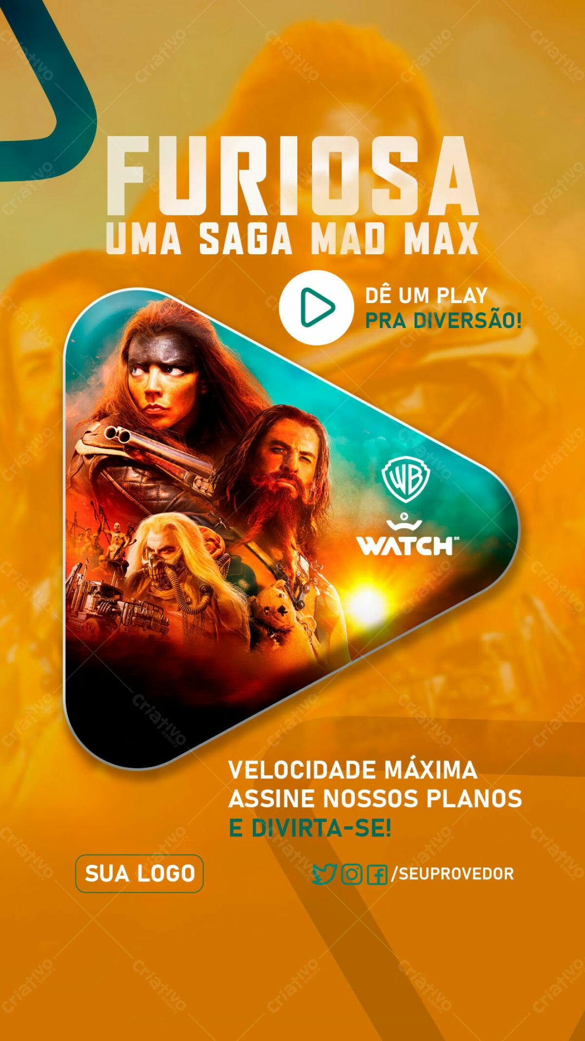 Flyer Mad Max Furiosa PSD Editável