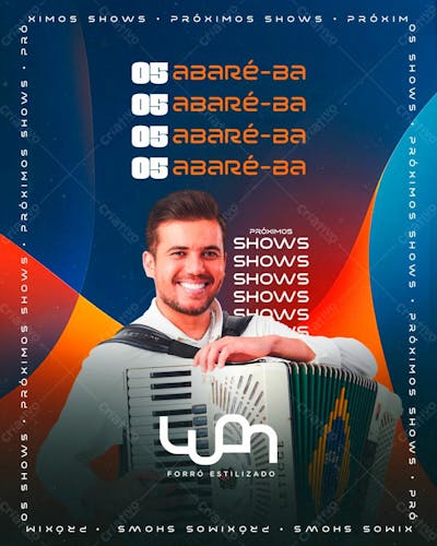 Agenda De Shows Luan Estilizado Feed Psd Editável