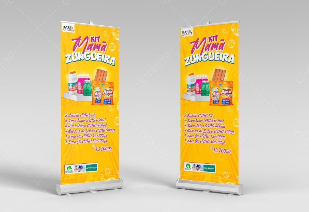 Roll-up Kit Mamã Zungueira PSD Editável