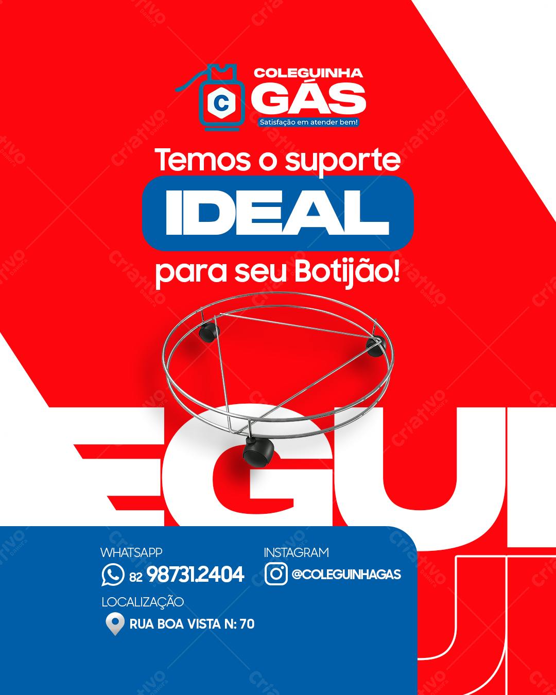 Flyer para Coleguinha Gás PSD Editável