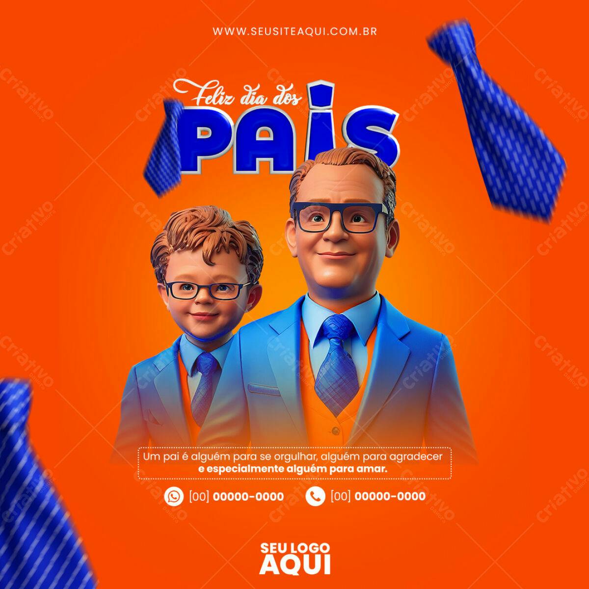 Postagem Dia dos Pais PSD Editável