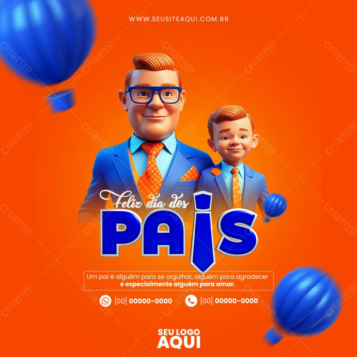 Flyer Dia dos Pais PSD Editável