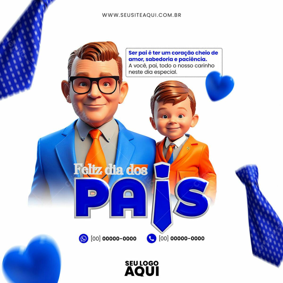 Flyer Dia dos Pais PSD Editável