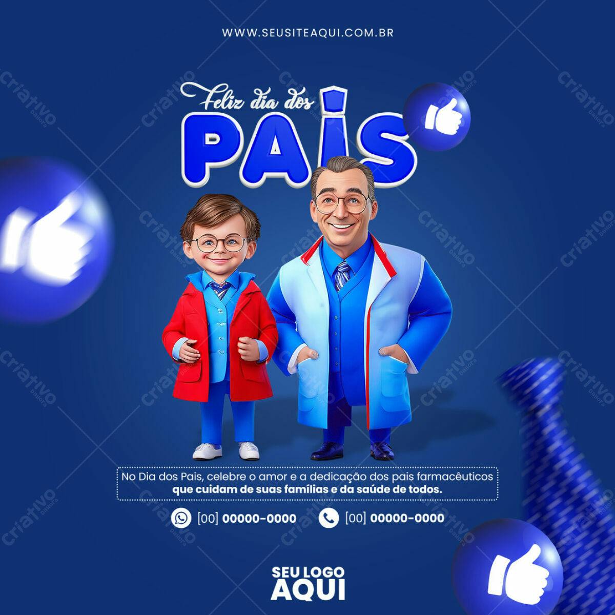 Postagem Dia dos Pais PSD Editável