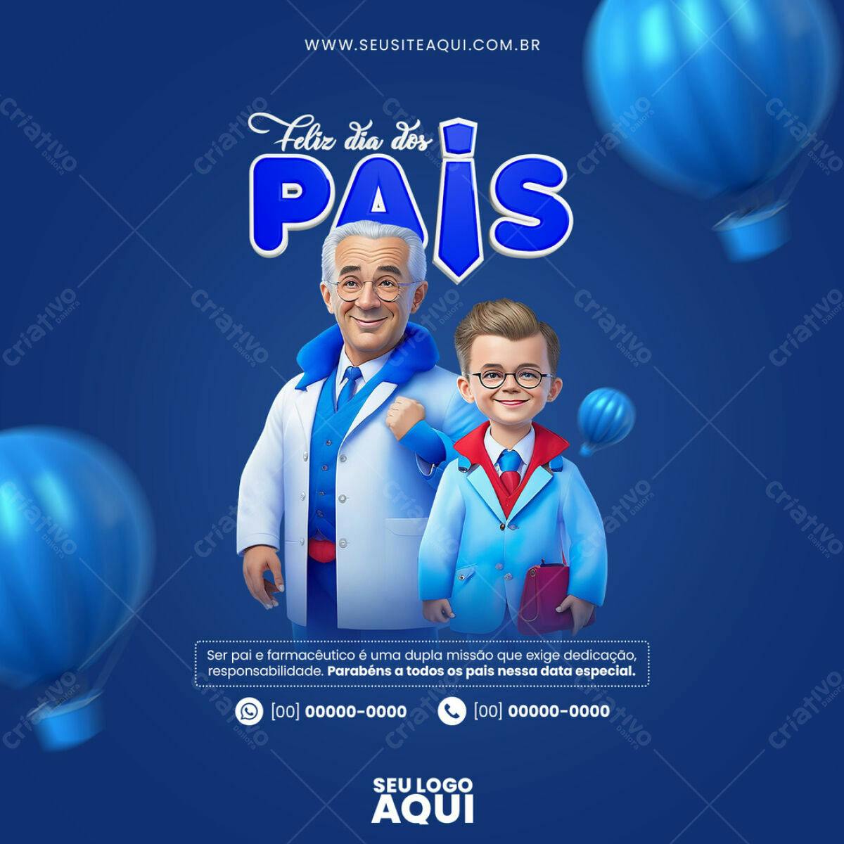 Postagem Dia dos Pais PSD Editável