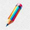 Colored 3d pencil back to school