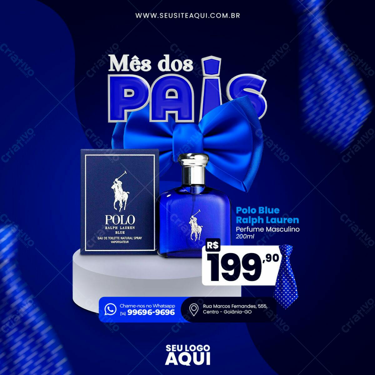 Flyer Dia dos Pais com Perfume PSD Editável