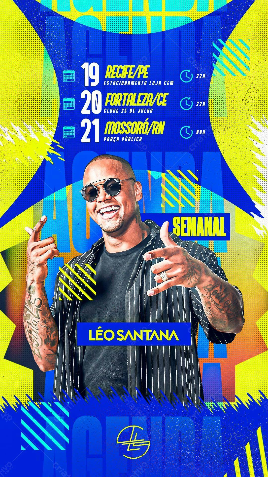 Flyer Léo Santana Show PSD Editável
