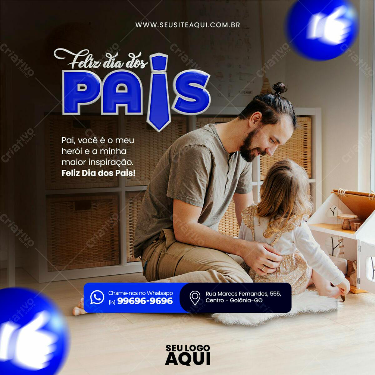 Postagem Dia dos Pais PSD Editável