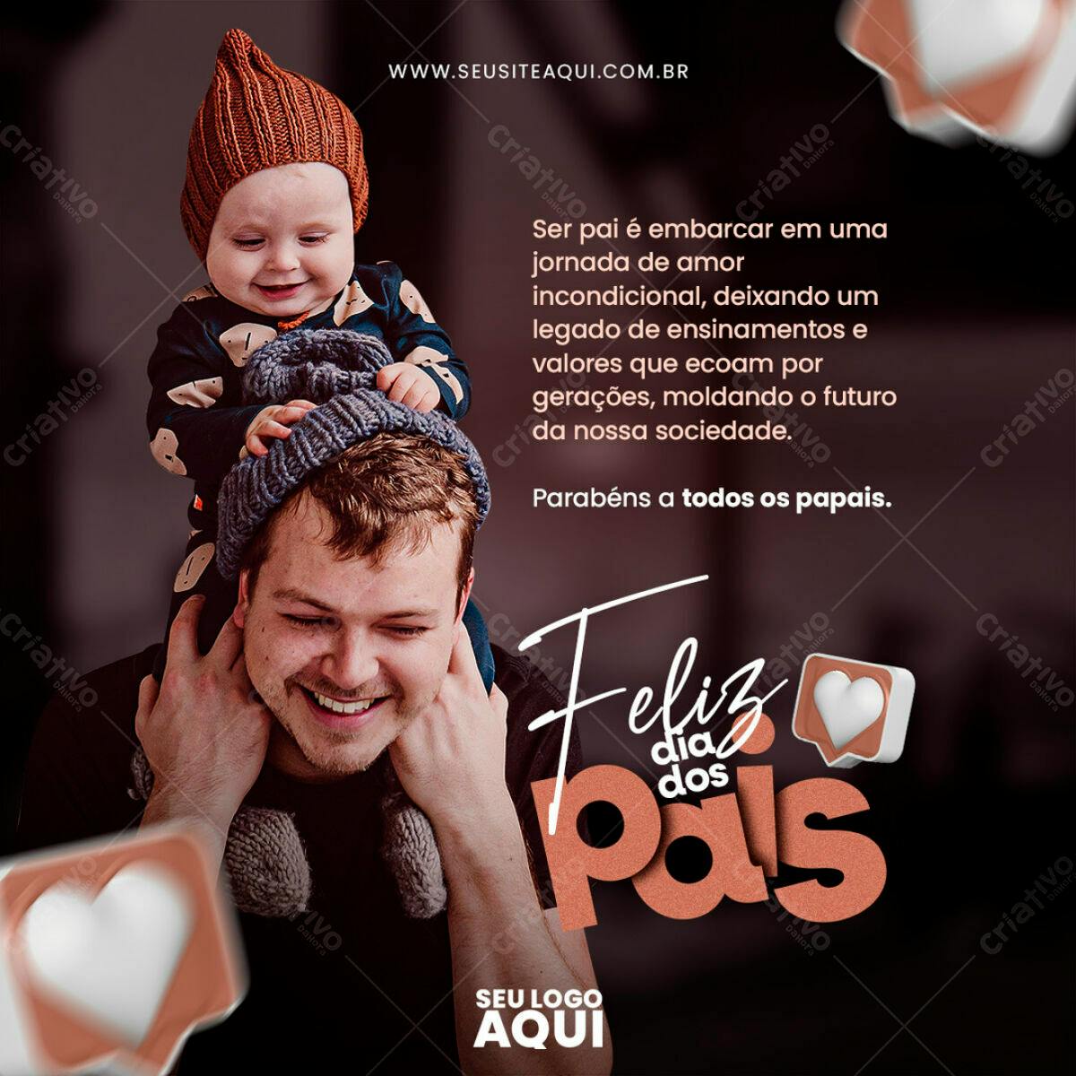 Postagem Dia dos Pais PSD Editável