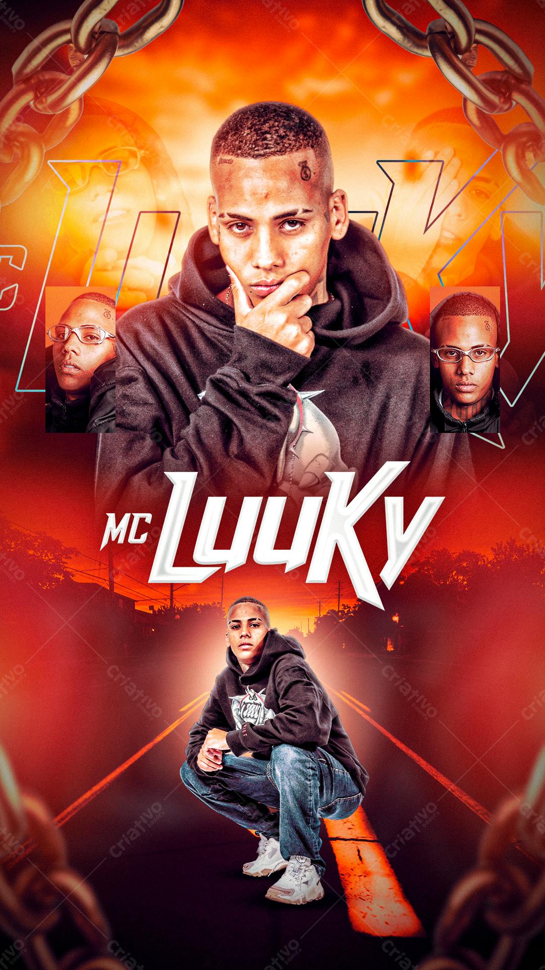 Poster Musical MC Luuky PSD Editável