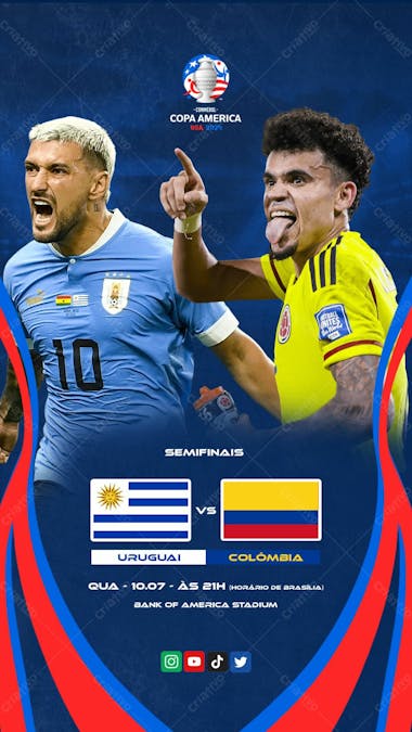 Copa america uruguai x colômbia