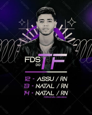 Agenda semanal fsd do tf feed artistas e eventos