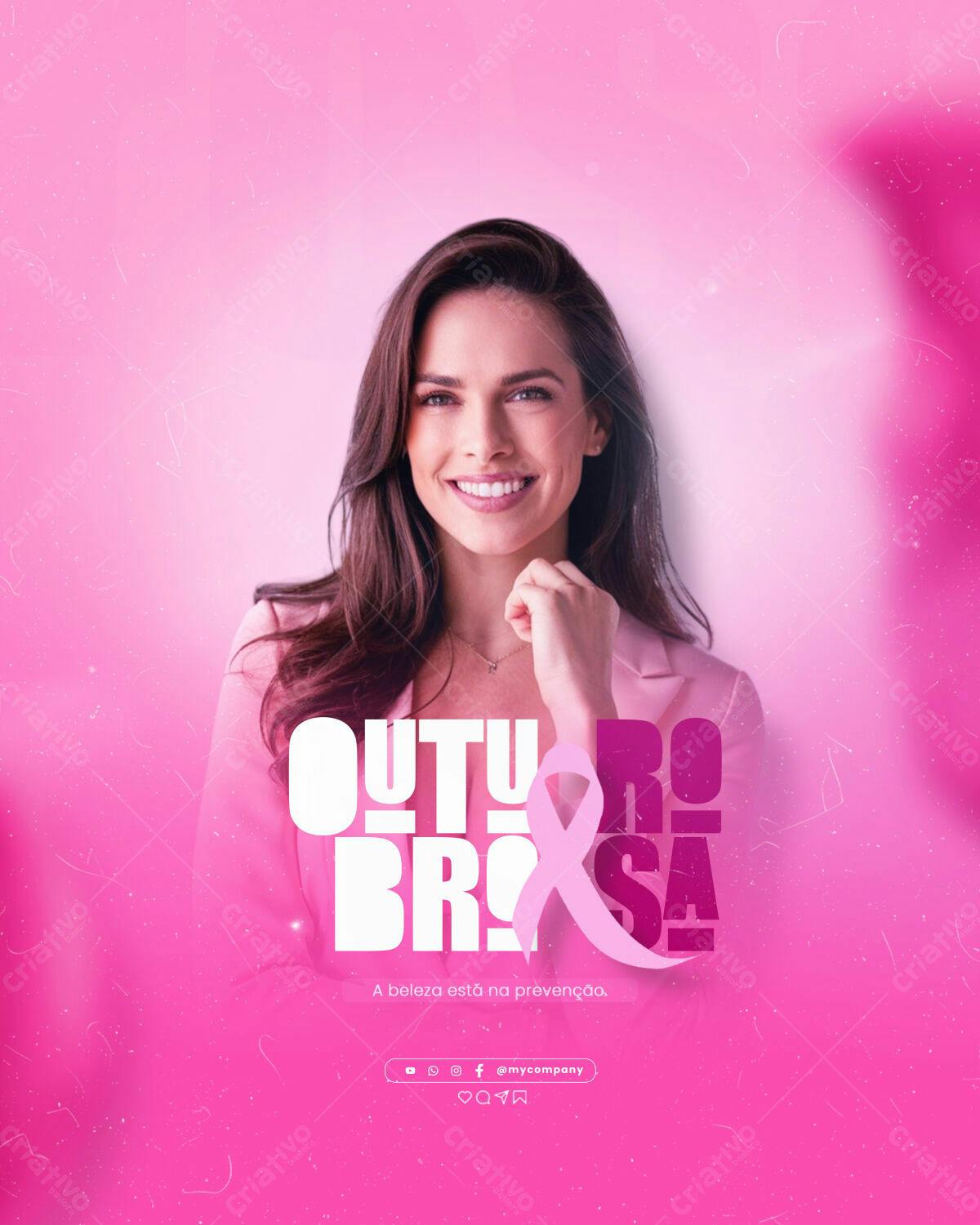 Post para Outubro Rosa PSD Editável