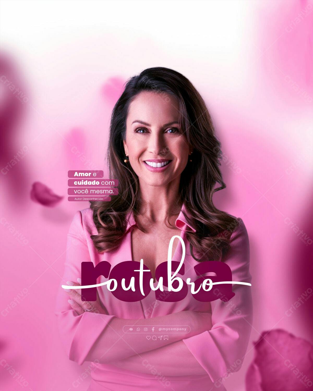 Post para Outubro Rosa PSD Editável