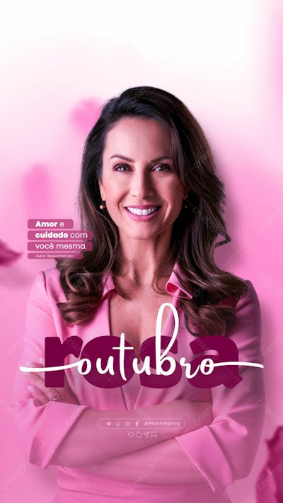 Outubro Rosa Mês De Conscientização Sobre O Câncer De Mama Social Media Flyer Psd Editável K 2