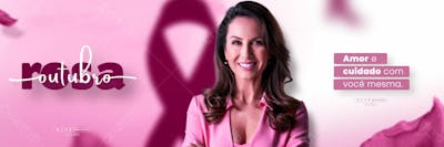 Outubro Rosa Mês De Conscientização Sobre O Câncer De Mama Social Media Flyer Psd Editável K 5